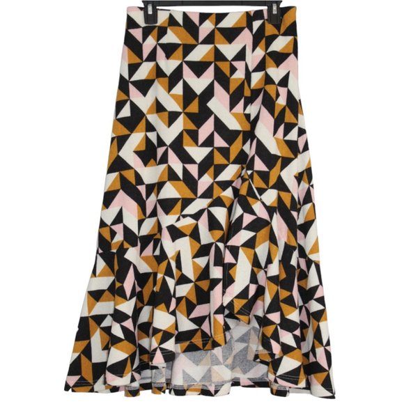 Maeve Anthropologie Small Tanya Geometric Abstract Midi Knit Skirt Pullon Womens - Picture 4 of 15